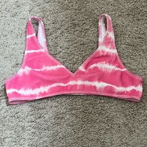 Women’s Pacsun Pink Tie Dye Swim Top Size Large NWOT